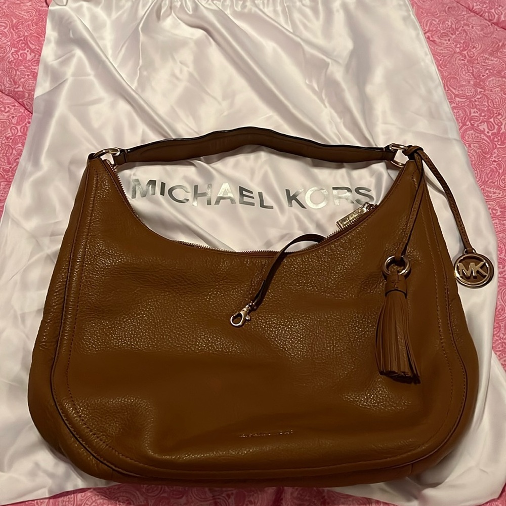 Michael Kors - “Lydia” hobo in Acorn/ soft tan/brown Questions just ask